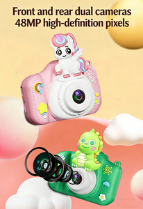 Kamera Digital Anak-Anak Mainan Anak Perempuan Laki-Laki Layar HD 1080p Kamera Dinosaurus Kartun Fotografi Video Hadiah Ulang Tahun - Product Image 3
