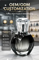 Flacon de parfum cylindrique en verre haut de gamme à motif marbre noir et or, texture haut de gamme, sérigraphie, marquage à chaud, finition mate
