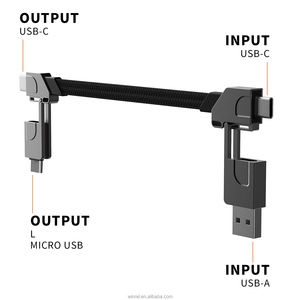 In lega di zinco tutto In uno PD 60W ricarica rapida Multi caricatore 4 In 1 <span class=keywords><strong>Mini</strong></span> <span class=keywords><strong>cavo</strong></span> portachiavi magnetico <span class=keywords><strong>Usb</strong></span> portachiavi - Product Image 5
