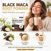 Extrait de racine de maca noire naturelle Itawel, compléments alimentaires, poudre de maca noire pure pour l'énergie, la vitalité, l'endurance et la concentration