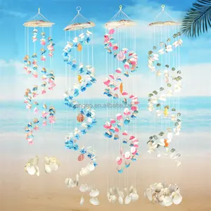 Festival Gifts Handmade Seashell Indoor Beach Party Colorful Home Decoration Natural Shell Wind Chime