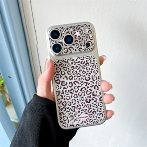 Linda funda de cristal para cámara de teléfono con diseño de leopardo y lazo para iPhone 17 16 Pro Max, láminas adhesivas de conejo y gato, funda de lente de dibujos animados de EPU - Product Image 5