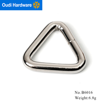 Pièces et accessoires pour sac en cuir, Triangle en D anneau, boucle en fer, connecteur de sangle d'anneau fendu