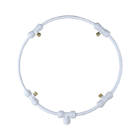Ventilateur de brumisation blanc silencieux à pompe électrique automatique en laiton pour usage extérieur, patio, jardin, serre
