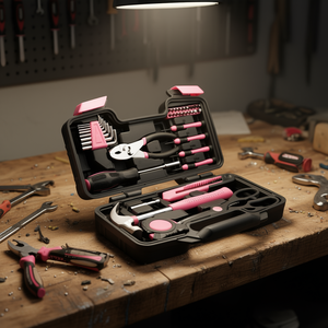 Valigetta Portautensili Base Rosa Myrva 37x28x8cm, Kit di Attrezzi Manuali per Manutenzione Domestica - Product Image 2