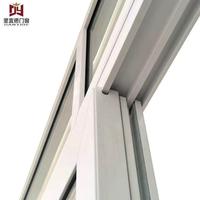 Ventanas Corredizas Horizontales de PVC Blanco Modernas de Primera Calidad con Doble Acristalamiento y Cortina Colgante para Sala de Estar y Uso Escolar