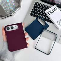 Étui en silicone liquide avec écran en verre trempé intégré pour iPhone Duo, coque magnétique originale pour iPhone 18, boîte en papier pliable