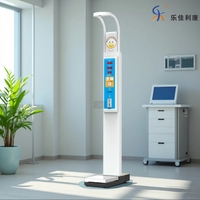Machine de mesure de poids et de hauteur par ultrasons pour les soins de santé et la pharmacie Affichage à LED en acier Support OEM personnalisable