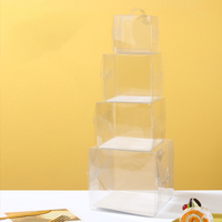Grossiste Boîte d'emballage en plastique pour cadeau de fête de mariage pour gâteau de bonbon Boîte à gâteau Bento transparente en PET