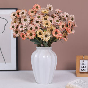 ช่อดอกเบญจมาศมิลานมัดมือ-ดอกไม้ประดิษฐ์ทำจากผ้าไหมสำหรับงานแต่งงานและตกแต่งบ้านจัดส่งเร็ว - Product Image 1