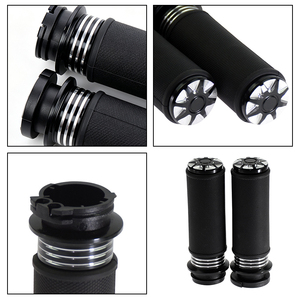 Motorcycle Handlebar Grips Black Anti-Slip Rubber Replacement For Harley Softail Dyna Touring Bike Accessories - Product Image 3