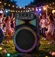Enceinte Bluetooth portable de 12 pouces haute puissance avec microphone sans fil pour fêtes en extérieur et karaoké