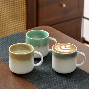 แก้วเซรามิคสำหรับลาเต้อาร์ตแบบขายส่ง ปากกว้าง สไตล์อเมริกัน แก้วกาแฟลาเต้ แก้วมัคสำหรับใช้ในบ้านและสำนักงาน - Product Image 1