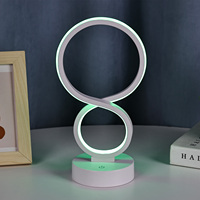 Lampe de lecture LED moderne à 8 couleurs, veilleuse, changement de couleur RVB, variateur tactile, lampe de bureau pour la décoration de la maison