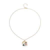 Pendentif Arbre de Noël Mignon en Acier Inoxydable, Pendentif Vieil Homme Creux, Décoration Suspendue pour la Maison, Chaîne à Maillons