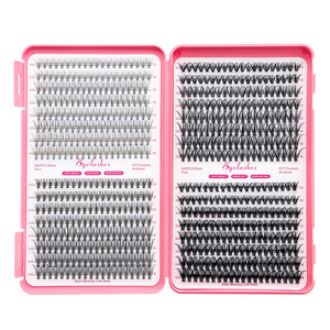Lot <span class=keywords><strong>de</strong></span> 640 bouquets <span class=keywords><strong>de</strong></span> <span class=keywords><strong>cils</strong></span> <span class=keywords><strong>à</strong></span> densité mixte, styles variés, effet volumineux, extensions <span class=keywords><strong>de</strong></span> <span class=keywords><strong>cils</strong></span> segmentées DIY, marque privée, vente en gros, fabrication OEM - Product Image 2