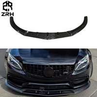 Lèvre avant en fibre de carbone PSM Style pour Mercedes Benz classe C W205 C63 2015-2018 lèvre de pare-chocs avant