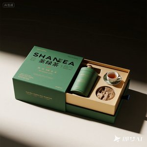 Tùy Chỉnh Sang Trọng Màu Xanh Lá Cây Trà Hộp Quà Tặng Miếng Bọt Biển Cứng Nhắc Grayboard Bao Bì Các Tông Cho Ấm Trà Cốc Trà Giấy Ống Vật Liệu Tái Chế - Product Image 3