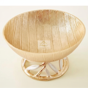 Manufacturer of Making <b>Dessert</b> <b>Bowl</b> Fruit and Nut Display <b>Bowl</b> Gold Color Dinnerware Silverware Kitchen Ware Accessories Supply - Product Image 1