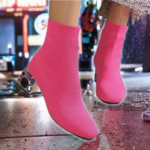 Newest <b>Women</b> Knee-High Slip-On Platform Winter Rain <b>Boots</b> Casual PVC Outdoor <b>Waterproof</b> and Windproof Fashion <b>Boots</b> - Product Image 3