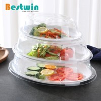 Couvre-plat ovale en plastique transparent de 8/10/11/12/14 pouces pour la conservation des aliments, idéal pour les restaurants