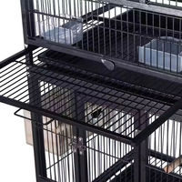 Vente en gros de cage à oiseaux en acier inoxydable durable, grande cage à perroquets pour l'intérieur et l'extérieur, cage à oiseaux robuste pour tous les types de perroquets
