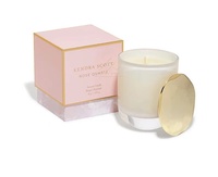Boîte à bougie à base et lèvre rose de luxe personnalisée 8.5x8.5x9.5cm avec ruban boîtes de luxe boîte à bougie d'emballage
