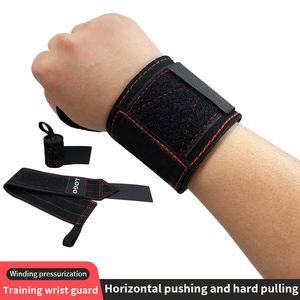 사용자 정의 로고 남여 공용 피트니스 역도 체육관 손목 스트랩 가죽 리프팅 스트랩 - Product Image 2