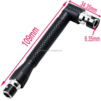 90 degrés 6.35mm L type 1/4 clé noire outil hexagonal double poignée tournevis lot