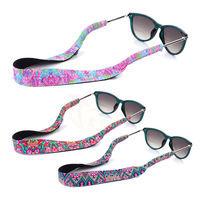 Cordon flottant pour lunettes de soleil, support de lunettes, attache pour lunettes de sport, sangle en néoprène personnalisable avec logo