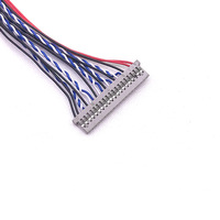 Maßgefertigter Hochauflösender 30-Pin LVDS Bildschirm-Kabelbaum-Kit Einzelkabel für Hauptplatine Bildschirmpanel Fabrik