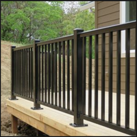 Balustrades et rampes en aluminium pour balcon et escalier, clôtures et garde-corps extérieurs en aluminium