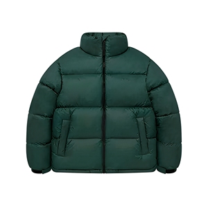 Wholesale Mens <b>Puffer</b> <b>Jacket</b> Tonal <b>Puffer</b> <b>Jacket</b> Custom <b>Hoodless</b> <b>Puffer</b> <b>Jacket</b> For US Streetwear Brands - Product Image 1