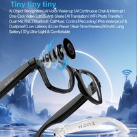 Lunettes intelligentes W620 Pro avec caméra 13MP, connexion Wi-Fi, vidéo HD 1080P, contrôle tactile, traduction par IA, étanches IPX-6