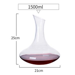 <span class=keywords><strong>Carafe</strong></span> à vin en <span class=keywords><strong>verre</strong></span> sans plomb soufflée à la main de 1200ml pour cadeaux de mariage - Product Image 2