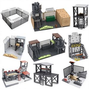 <span class=keywords><strong>Set</strong></span> di 40 Pezzi di Recinzione per Container Militari, Rete di Isolamento in Plastica, Blocchi da Costruzione, Giocattolo per Ragazzi - Product Image 1
