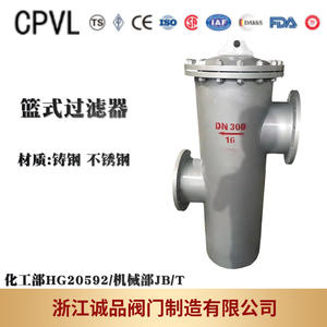 High and Low Outlet Stainless Steel Cast <b>Iron</b> <b>Water</b> Filter Straight Flow Basket Filter - Product Image 2