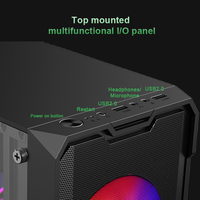 Casing PC Micro ATX ITX Ringan 2.3kg, Ruang GPU 250mm, Mini Tower ATX Kompak untuk PSU