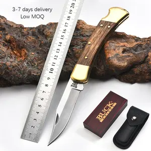 1pc Mini Brass Folding Knife Keychain Pendant, Sharp Pocket Knife