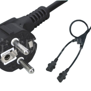 Pháp loại 3 pin cắm với Y doanh với IEC kết nối VDE - Product Image 1