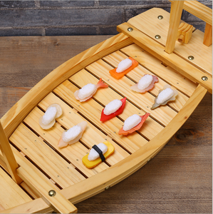 Perahu bambu melayani Sushi perahu kayu kayu Sushi MOQ kecil untuk restoran Sushi Jepang - Product Image 4