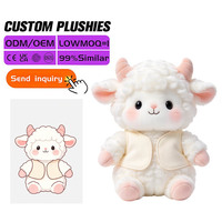 Peluche Champignon Label Proof avec oreilles crème et yeux noirs ronds, OEM ODM pour l'affichage en coin des rayonnages de magasins de jouets