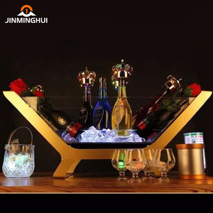 <span class=keywords><strong>Bar</strong></span> klub malam bentuk perahu sampanye emas warna transparan logam terpisah plastik akrilik menyala ember es Led untuk pesta - Product Image 5