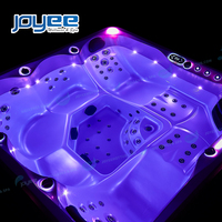 Bain à remous extérieur 2m pour 5 personnes, idéal pour maison et villa, spa carré massant en acrylique, modèle JOYEE, très populaire, avec bulles