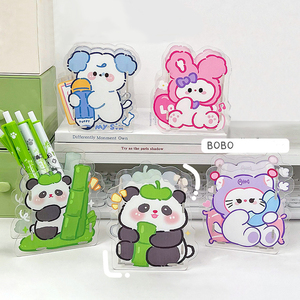 Porte-stylos en acrylique transparent grande capacité personnalisé, boîte de rangement de bureau pour étudiants, motif dessin animé mignon, artisanat en plastique NASNAK - Product Image 2
