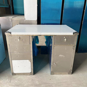 Stainless <b>Steel</b> Hospital Cabinet 4 Door Flat Panel Durable Medical Storage <b>Workbench</b> - Product Image 2