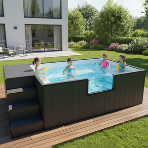 <span class=keywords><strong>Jacuzzi</strong></span> all'aperto <span class=keywords><strong>fuori</strong></span> <span class=keywords><strong>terra</strong></span> piscine perfette per i cortili contenitore di lusso durevole famiglia in fibra di vetro trasparente acrilico piscine - Product Image 6