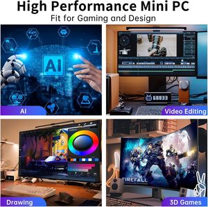 มินิพีซี AI รุ่นใหม่ I9 Core I9-13900F 24 คอร์ 5.6GHz GeForce RTX 4070 12G แรม 64G DDR5  SSD 4T PCIe 4.0  โปรเซสเซอร์ทรงพลัง  มินิพีซีตัวนี้ - Product Image 6
