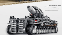 Modelo de tren de misiles soviético SS-24 de la Segunda Guerra Mundial, Karl Gun Howitzer, juguete educativo de ensamblaje.