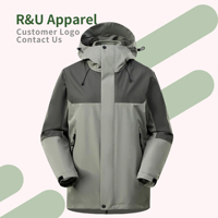 Veste d'extérieur personnalisée coupe-vent pour homme, veste 3-en-1, veste d'hiver en hardshell avec doublure en polaire, à capuche